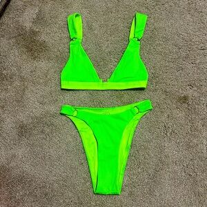 Oh Polly Neon Two Piece Bathing Suit